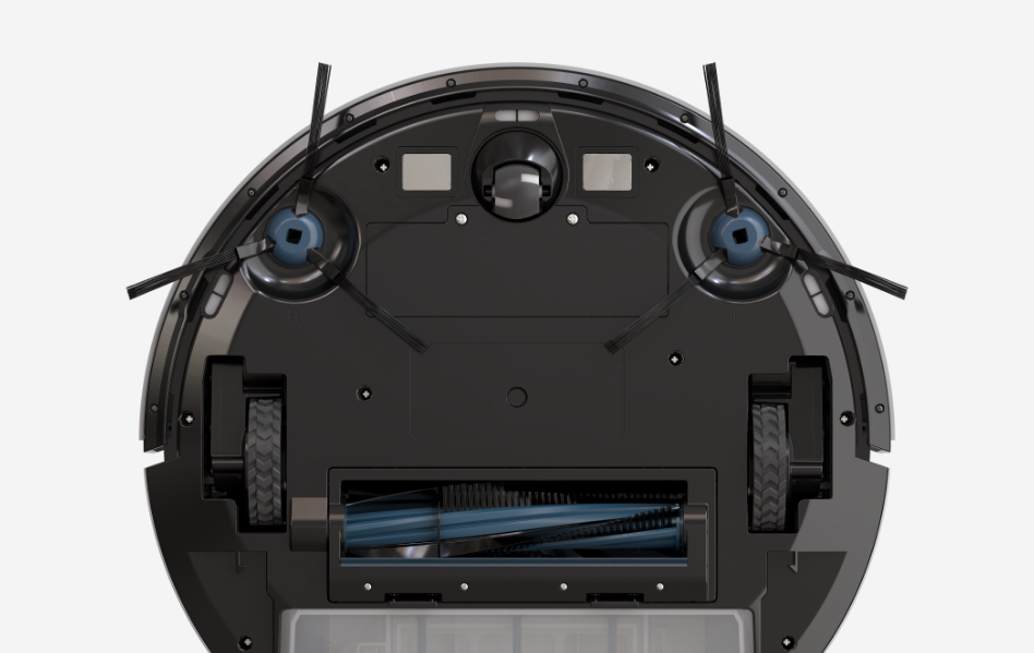 TR900L ha due spazzole laterali pulisci bordi e una spazzola centrale con due tipi materiali e due tipi di setole