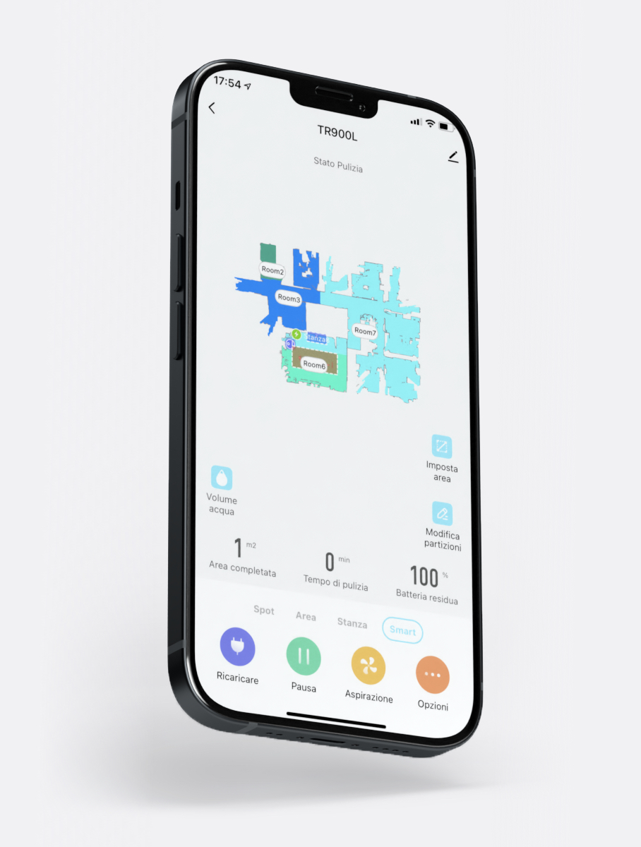 L'App di controllo Tubò Robò TR900L è compatibile con iOS e Android